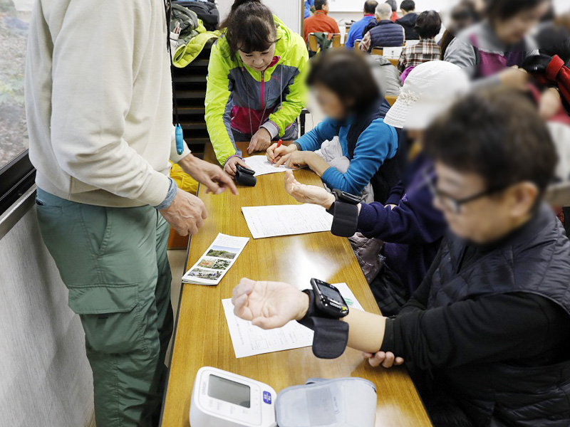 運動前に血圧を確認